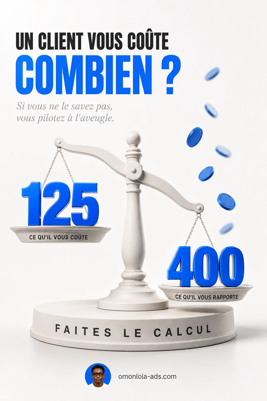 Affiche IA : un client vous coûte combien