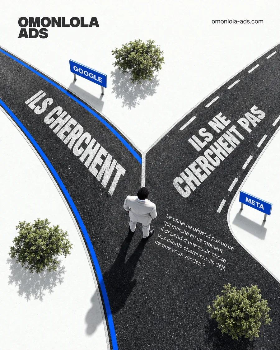 Affiche IA : carrefour Google ou Meta