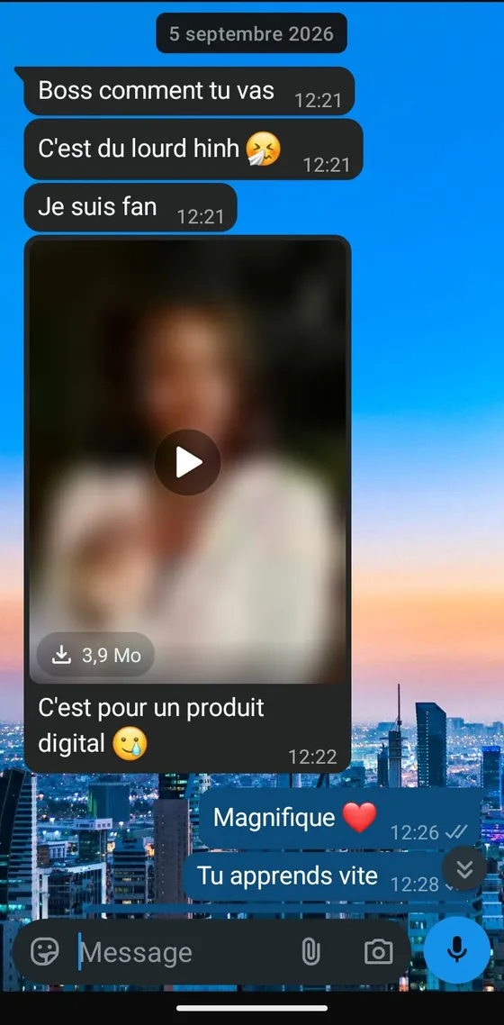 Message : c'est du lourd, je suis fan